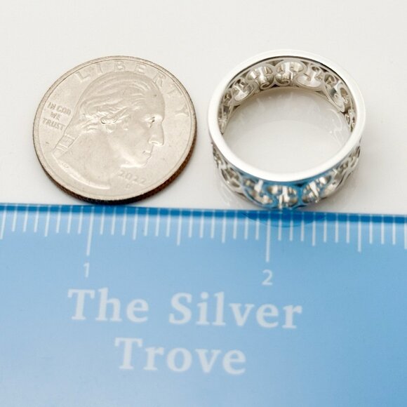 Size 7 Tiffany Venezia Enchant Filigree Ring in Sterling Silver - Picture 6 of 6